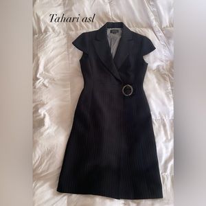 Tahari ASL Pinstripe Blazer Professional Dress